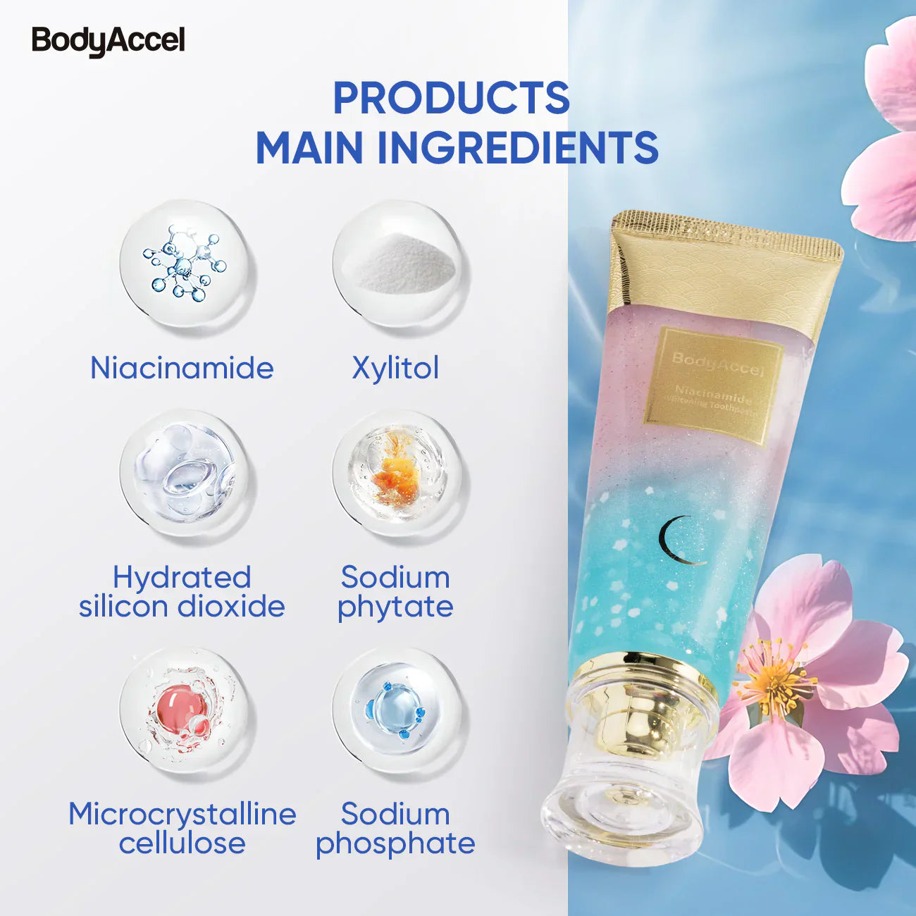 BodyAccel Niacinamide Whitening Toothpaste